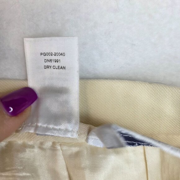 Pendleton Wool Skirt Petite 16 Cream Textured Details Vintage USA Deadstock - Picture 6 of 8